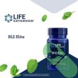 life-extension-b12-elite-open-bottle – Alt: Open Life Extension B12 Elite bottle with lozenges visible