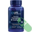 life-extension-b-complex-scattered-capsules – Alt: Capsules scattered on table next to bottle

