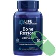Life Extension Bone Restore with Vitamin K2 120 capsules bottle for superior calcium and bone health.

