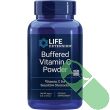 "Life Extension Buffered Vitamin C Powder for Sensitive Stomachs bottle next to fresh oranges and lemons, supporting natural vitamin C benefits"