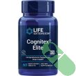 Back label with supplement facts and dosage instructions for Cognitex Elite tablets

