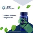“Close-up of Life Extension Extend-Release Magnesium vegetarian capsule on white background”

