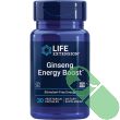 Life Extension Ginseng Energy Boost bottle with capsules spilled out showing veggie capsules

