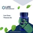 "Life Extension Low Dose Vitamin K2 45mcg bottle and softgels – vitamin K2 supplement for heart health"

