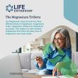 “Life Extension Magnesium 100 Veggie Caps bottle next to single veggie capsule”

