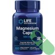 “Label close-up of Life Extension Magnesium 100 Veggie Caps highlighting gluten-free badge”

