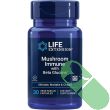 mushroom immune 30 count nutrition facts panel

