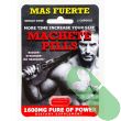 Machete Pills Male Enhancement Red Capsule blister pack with muscular man and bold text
