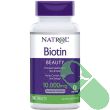 "Natrol Biotin Beauty Tablets 10000mcg bottle for hair, skin, and nail support"

