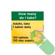 Back of Nature Made Multivitamin with Iron 130 Tablets bottle displaying supplement facts and nutritional info.

