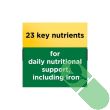 Side view of Nature Made Multivitamin with Iron 130 Tablets bottle showing ingredients and suggested use.

