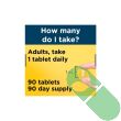 Back of Nature Made Multivitamin For Him 90 Tablets bottle showing supplement facts and directions.

