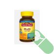 Label detail on Nature Made Multivitamin For Him 90 Tablets bottle with essential vitamins and minerals for men.

