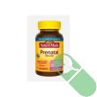 Nature Made Prenatal Folic Acid Multivitamin Tablets bottle highlighting folic acid and iron content.

