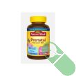 Nature Made Prenatal Multivitamin + 200mg DHA Softgels bottle and softgel on clean white background.

