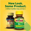 Side angle of Nature Made Vitamin B6 100mg Tablets bottle, with clear label view.


