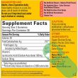 Closeup of supplement facts panel on Nature Made Vitamin C Extra Strength 500mg Gummies bottle.

