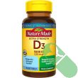 Nature Made Vitamin D3 Extra Strength 5000 IU Softgels package highlighting immune and bone health support.

