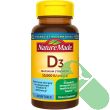 Nature Made Vitamin D3 Maximum Strength 10,000 IU label highlighting high potency vitamin D3 for adults.


