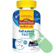 Nature Made Wellblends Fall Asleep Faster Gummies bottle on white background emphasizing sleep support

