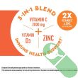 Side label showing gluten-free and no synthetic dyes claims on Wellblends ImmuneMax box

