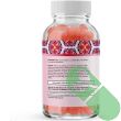 Close-up of gummies with natural apple flavor in Natures Craft bottle.

