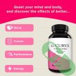 Close-up of Natures Craft G-Curve pill bottle label with natural ingredients

