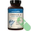 naturewise omega 3 softgel bottle with freshness and epa dha content