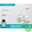 Ingredients list and probiotic strains on NatureWise Oral Health Probiotics chewable tablets label

