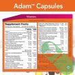 "Open bottle of NOW ADAM Superior Men's Multivitamin, showing vegetarian capsules for daily men’s health support"

