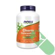 "Side label of NOW Cherry Concentrate 180 veggie capsules indicating gluten-free and GMP certified"

