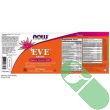 "Back label of NOW Eve Women's Multivitamin Tablets with Alpha Lipoic Acid – supplement details"

