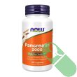 now foods pancreatin 2000 supplement facts panel closeup

