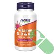 "Close-up of NOW Vitamin D-3 & K-2 1000 IU / 45 mcg capsules – pure and potent bone health support"

