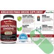 "Label of Nutrivein Korean Red Panax Ginseng highlighting Non-GMO and high potency features"

