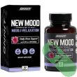 Onnit New Mood supplement with valerian root, chamomile, and lemon balm ingredients shown

