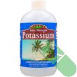 "Eidon Potassium Dietary Mineral Supplement bottle with natural green plant background"

