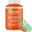 Front label of Qunol Turmeric Curcumin Complex anti-inflammatory and joint support gummies bottle


