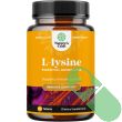 "Close-up of Nature's Craft L-Lysine tablets"
