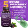 Daily immune support capsules with elderberry and zinc – Viva Naturals 5-in-1 supplement 120 count bottle