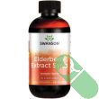 Label of Swanson Elderberry Extract Syrup showing ingredients and supplement facts