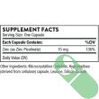 Supplement facts panel for Thorne Research Zinc Picolinate highlighting zinc dosage

