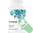 "Side view of Thorne Vitamin C with Flavonoids Dietary Supplement bottle"

