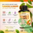 "Ingredients list on Nature’s Base Turmeric Ginger Apple Cider Vinegar bottle with capsule count"

