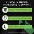 "Urinozinc ingredients list highlighting saw palmetto, beta-sitosterol, zinc, and vitamins for prostate health."

