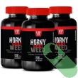 "VIP Horny Goat Weed Male Enhancing Pills 3 Bottles front view"

