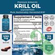 Supplement facts label for Viva Naturals Antarctic Krill Oil 1250 mg
