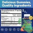 Close-up of supplement facts with melatonin 1 mg per gummy

