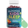 Label showing no artificial dyes in Viva Naturals Kids Sleep Gummies

