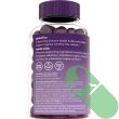 Detailed shot of Viva Naturals Organic Black Elderberry Gummies bottle emphasizing natural colors from fruit and vegetable juice.

